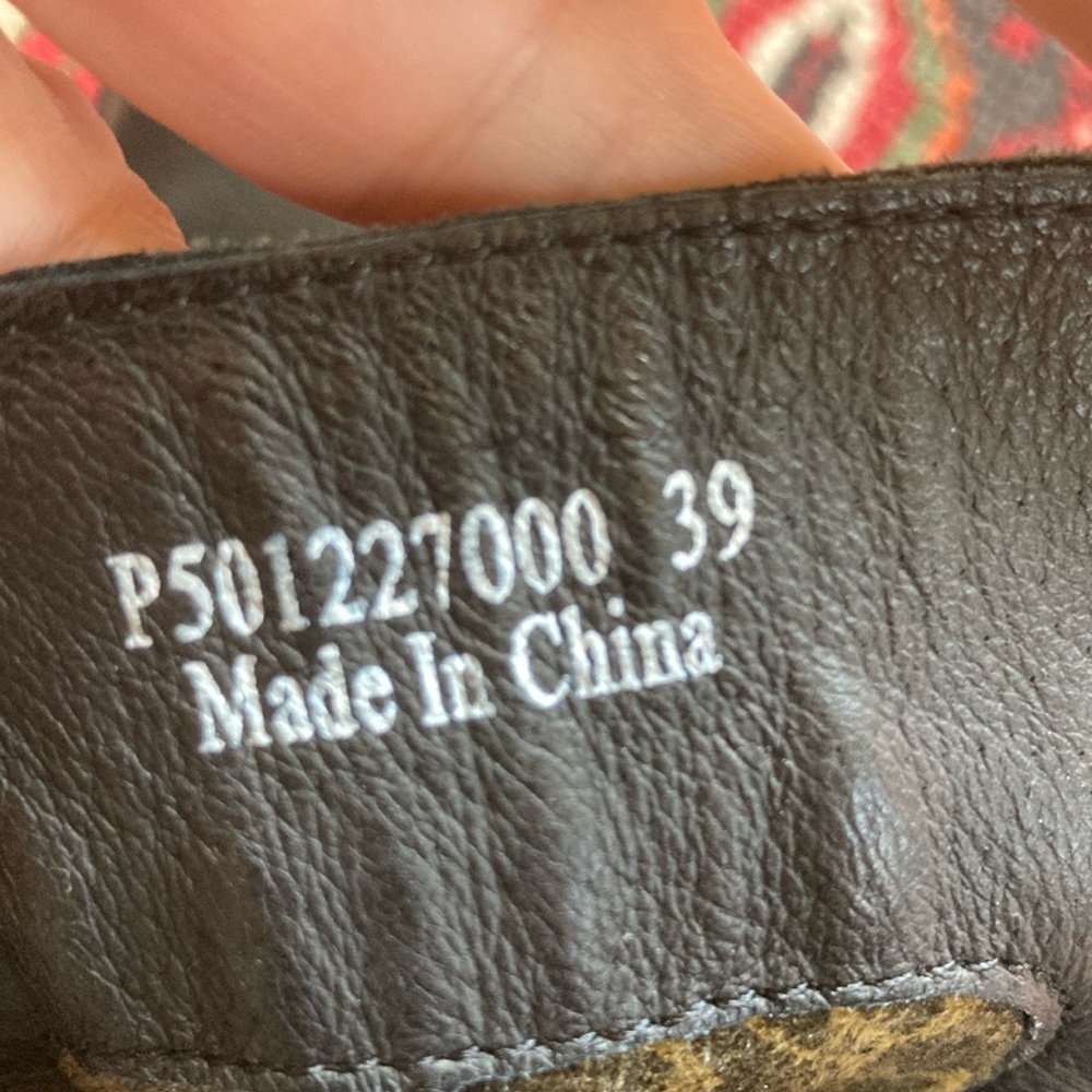 Size 8 (39) Fly London Leather Velcro Slip On Boots black wedge heel monk strap - Picture 5 of 15